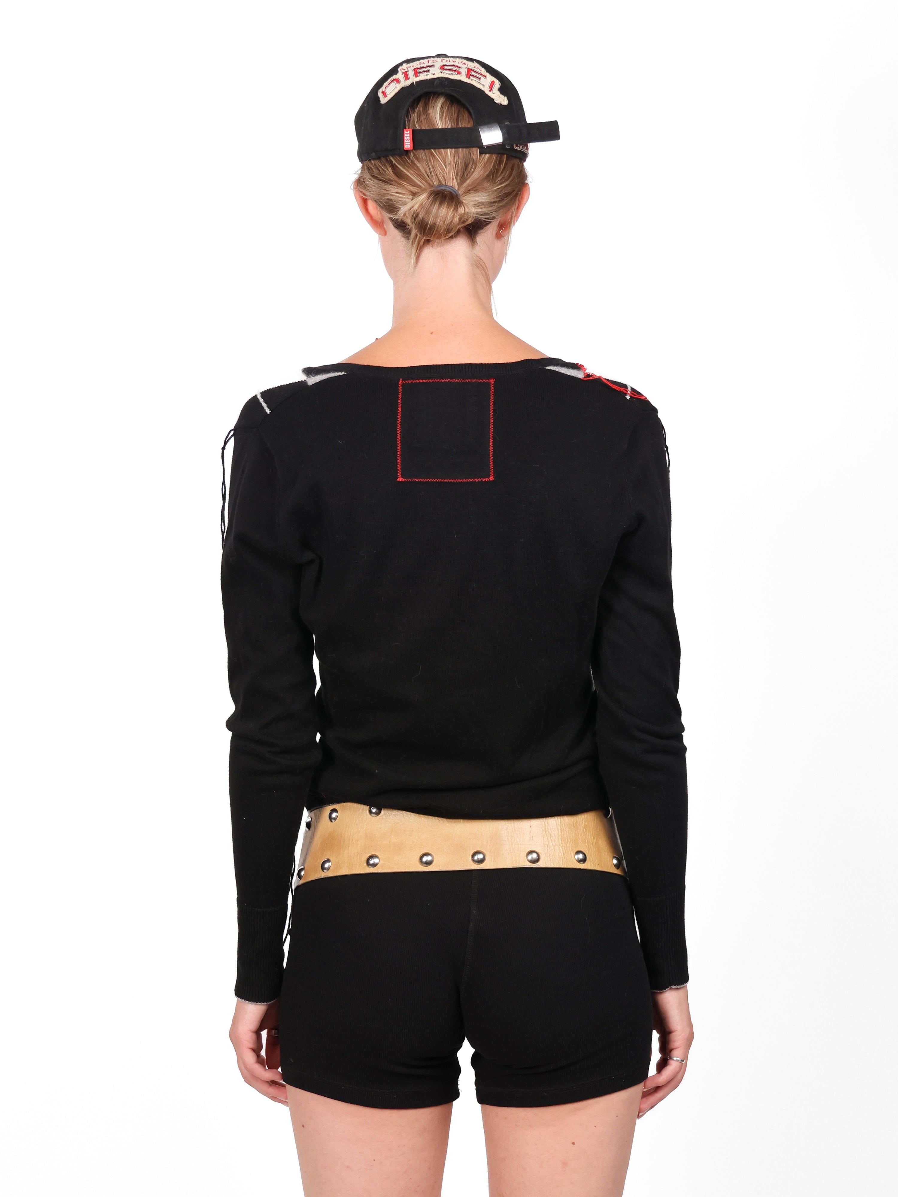 BLACK ARGYLE KNIT Studio Stars