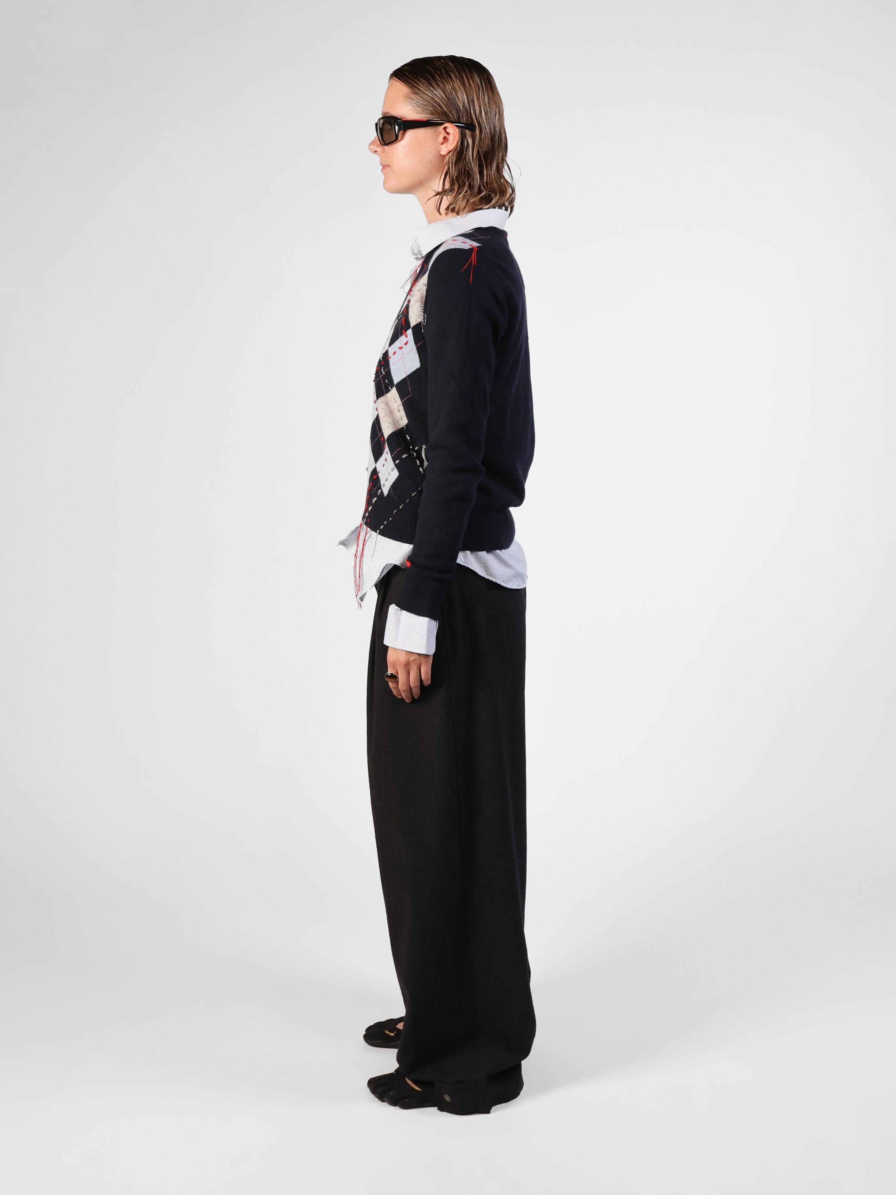 BLUE ARGYLE KNIT Studio Stars