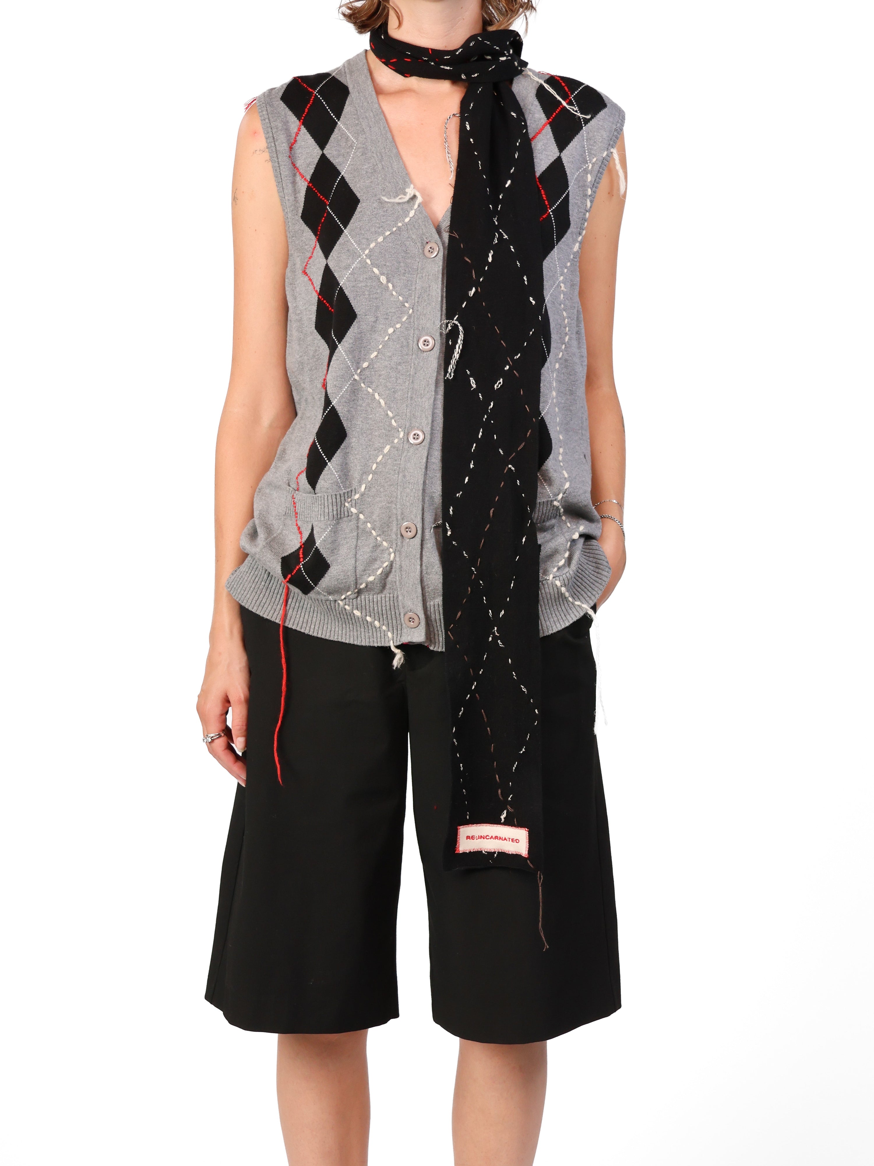 BLACK THIN SCARF Studio Stars