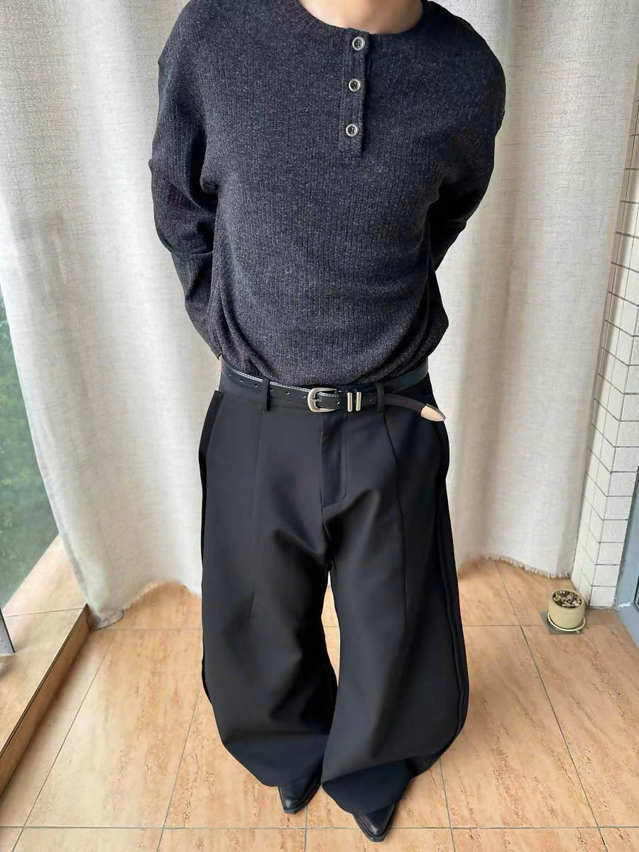 Long Sleeve Henley Knit Studio Stars