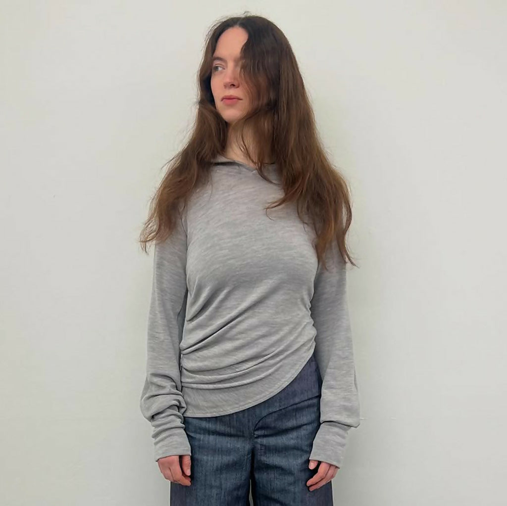 No1 WOOL HOODIE (GREY) SABOT