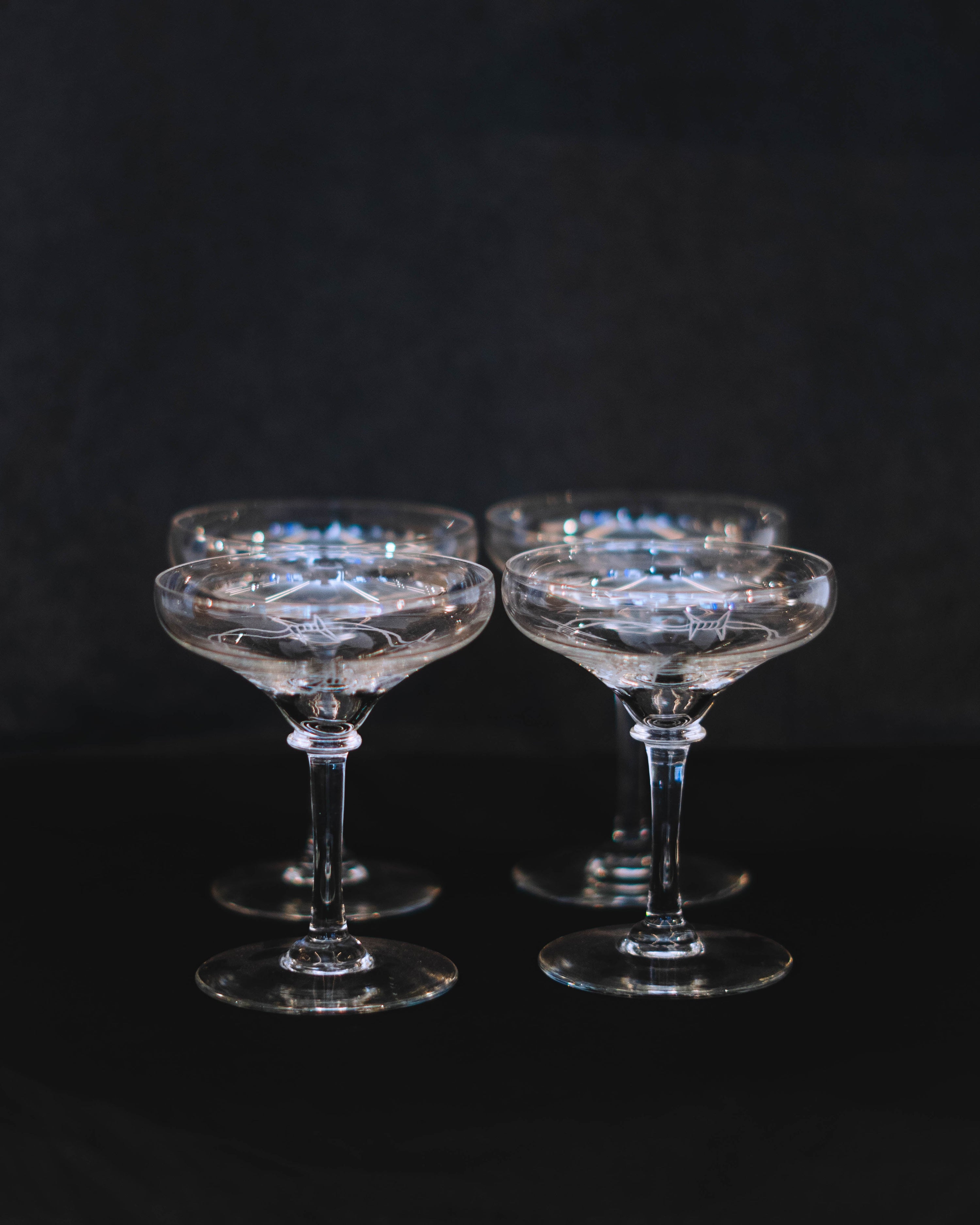 ENGRAVED CHAMPAGNE MISKET GLASSES Lysdal