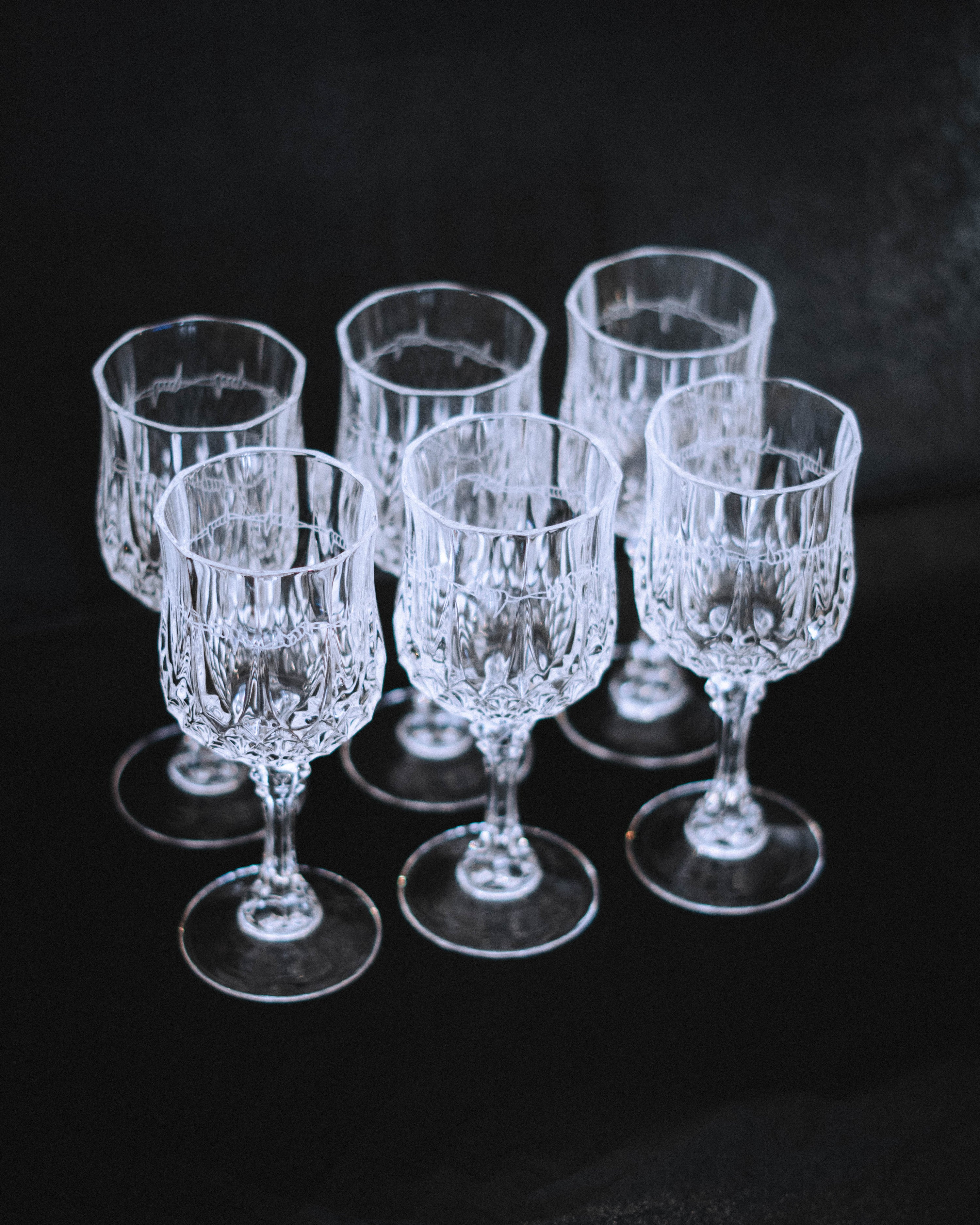 ENGRAVED WINE CRYSTAL GLASSES Lysdal