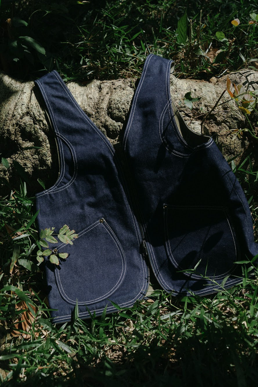 TOTE VEST DENIM & OLIVE (Copy) Khe.hanoi