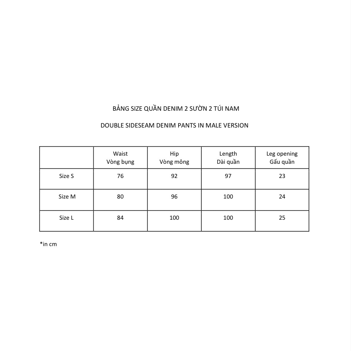 DOUBLE SIDESEAM DENIM PANTS MALE - Studio Stars - khe.hanoi