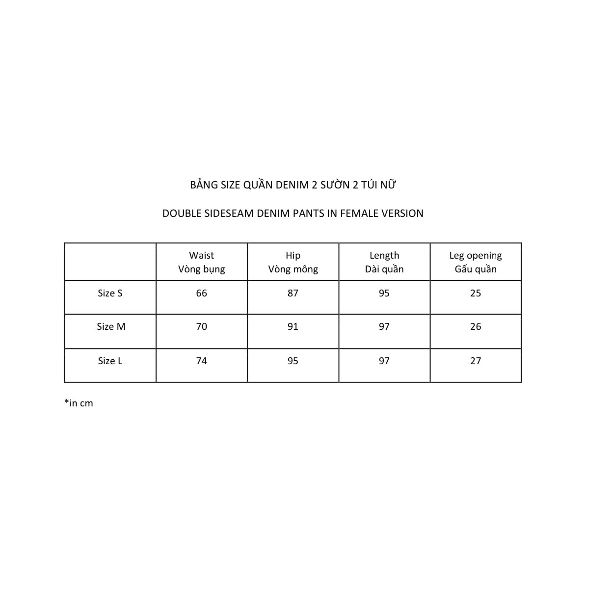 DOUBLE SIDESEAM DENIM PANTS FEMALE - Studio Stars - khe.hanoi