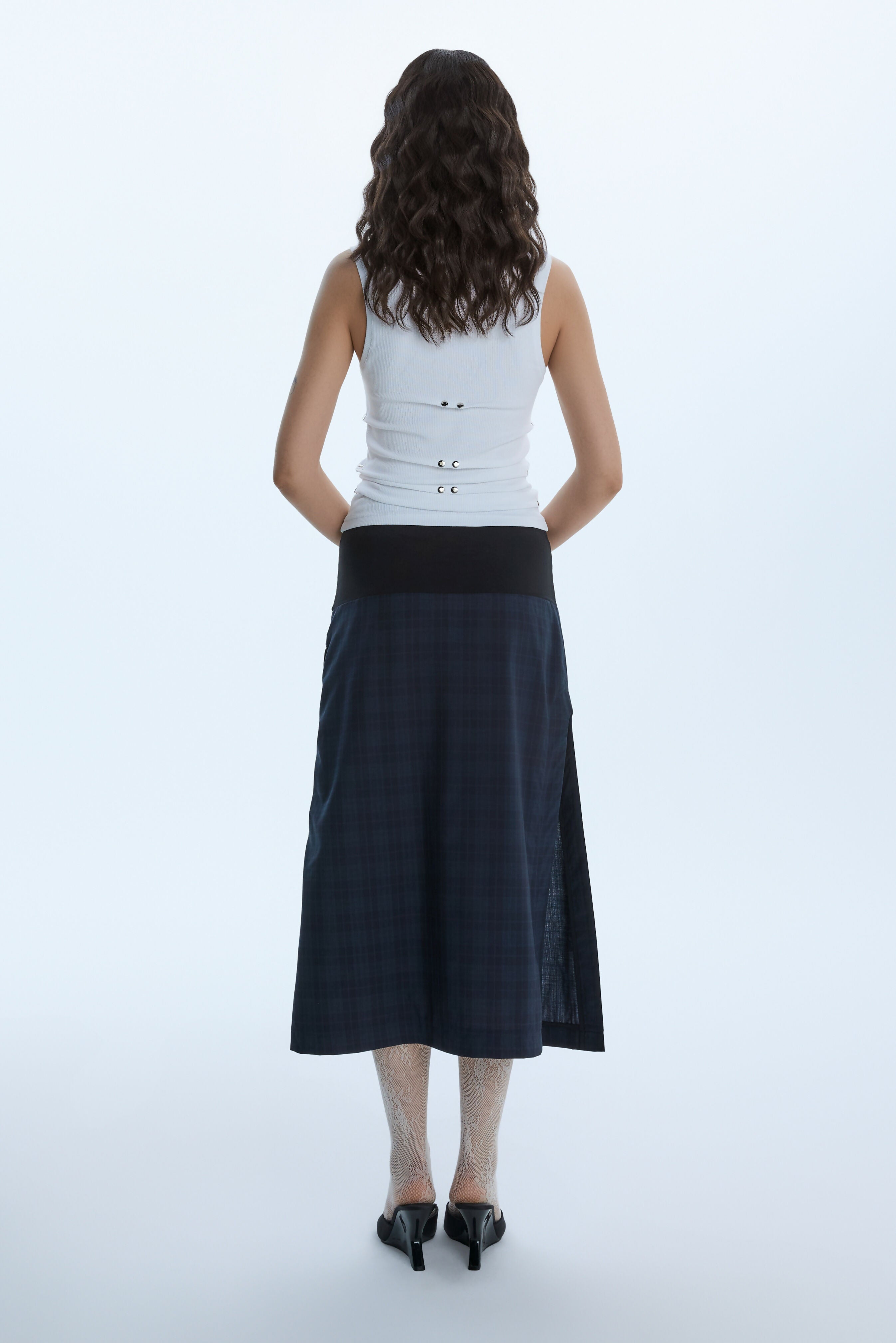 DRAPE SKIRT / NAVY Studio Stars