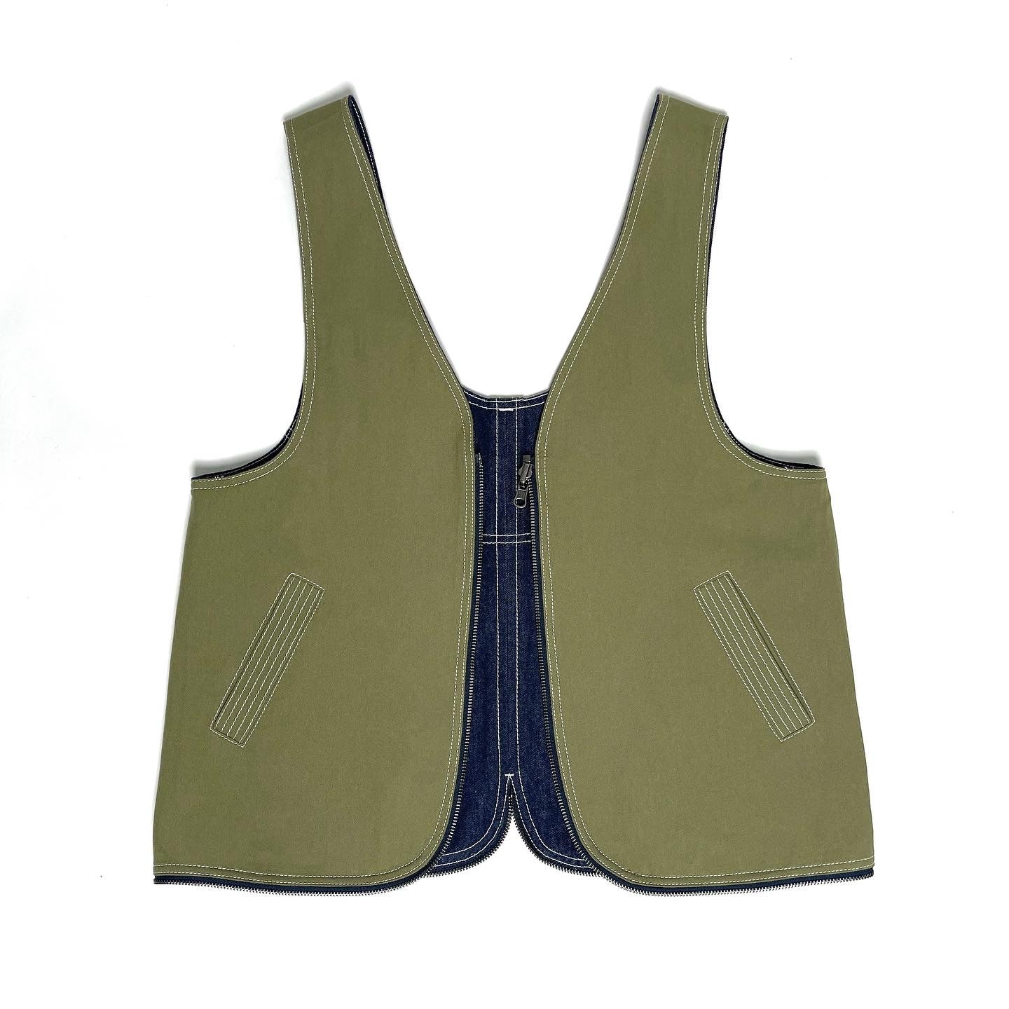 TOTE VEST DENIM & OLIVE (Copy) Khe.hanoi