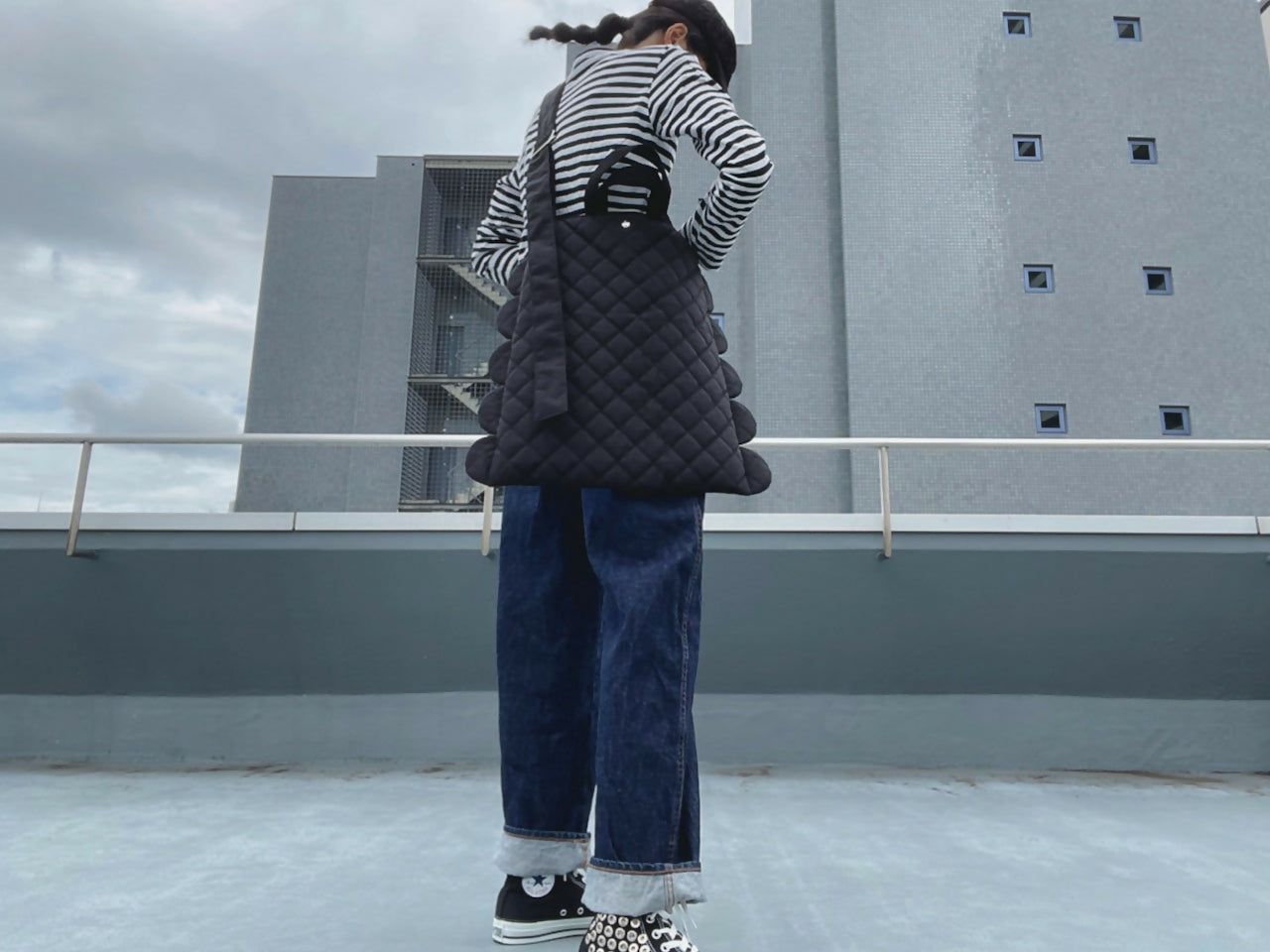 NYLON QUILTING BIG TOTE BAG Keiyamaguchi works