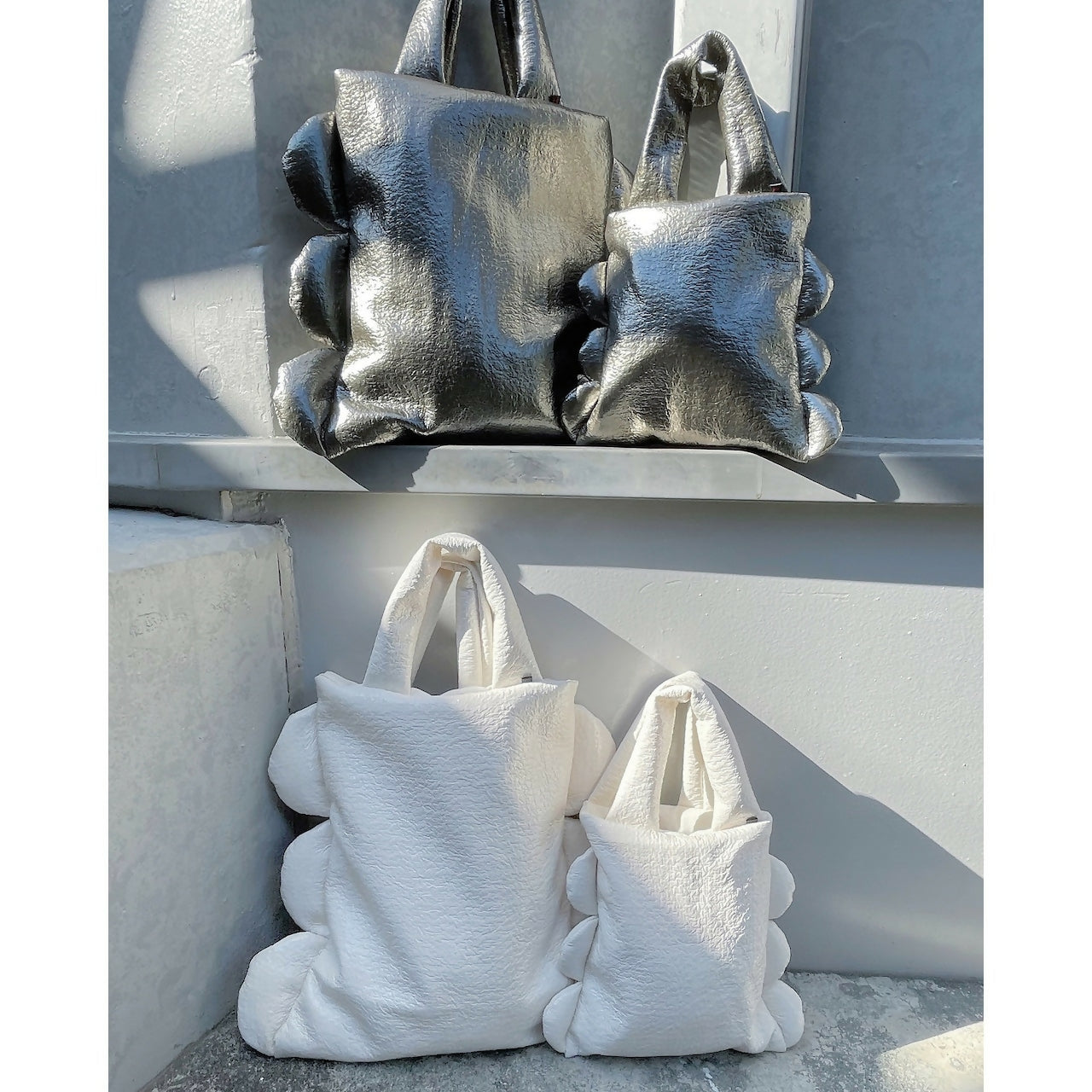 TEXTURE ENAMEL TOTE BAG Studio Stars