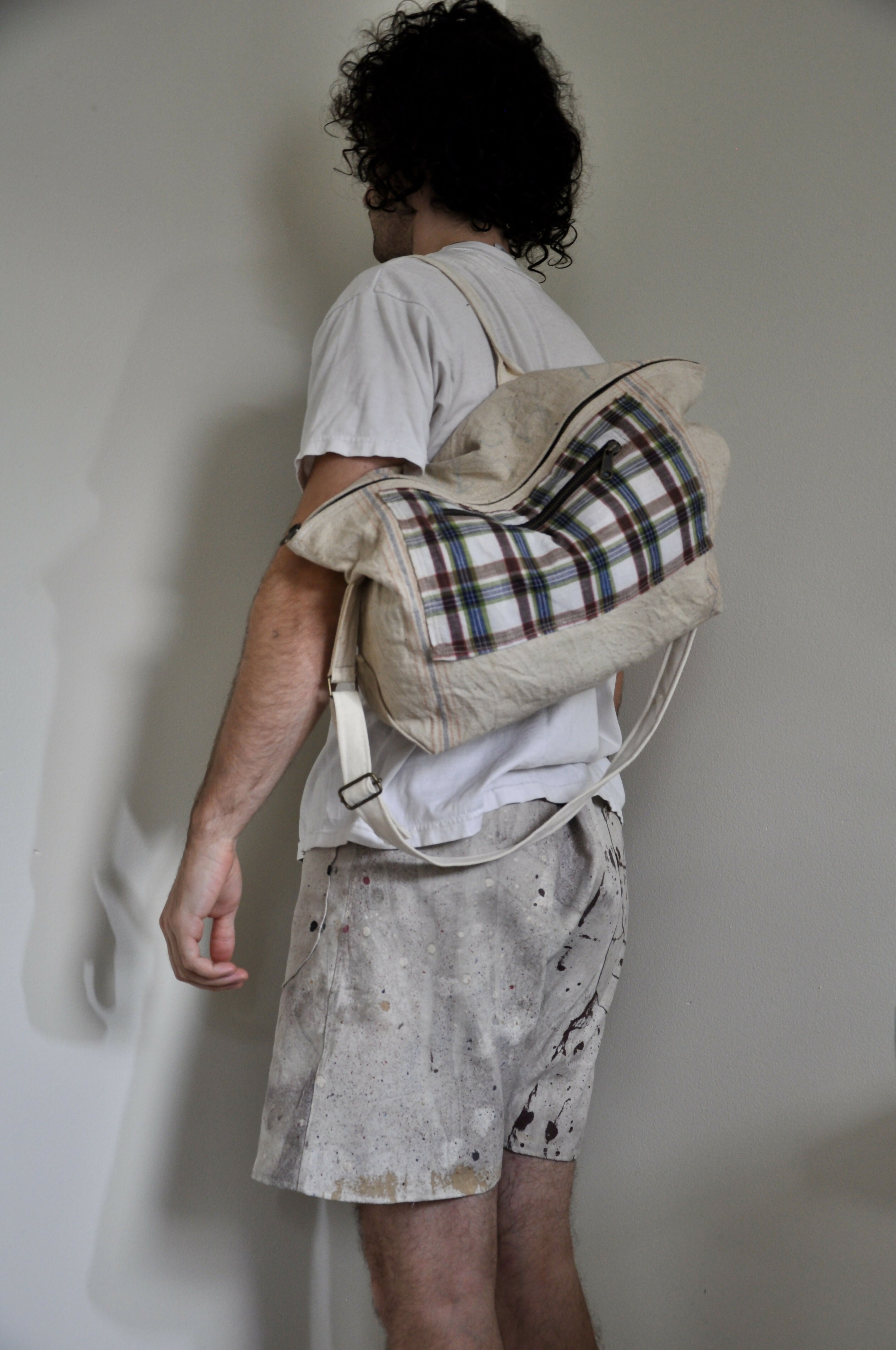 Feed Sack Zipper Travel Tote Studio Stars