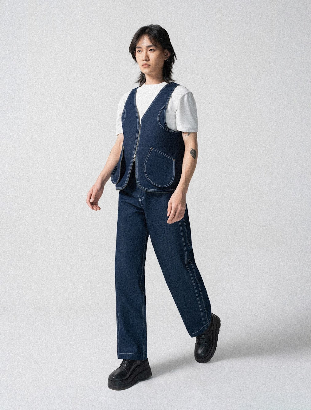 DOUBLE SIDESEAM DENIM PANTS MALE - Studio Stars - khe.hanoi