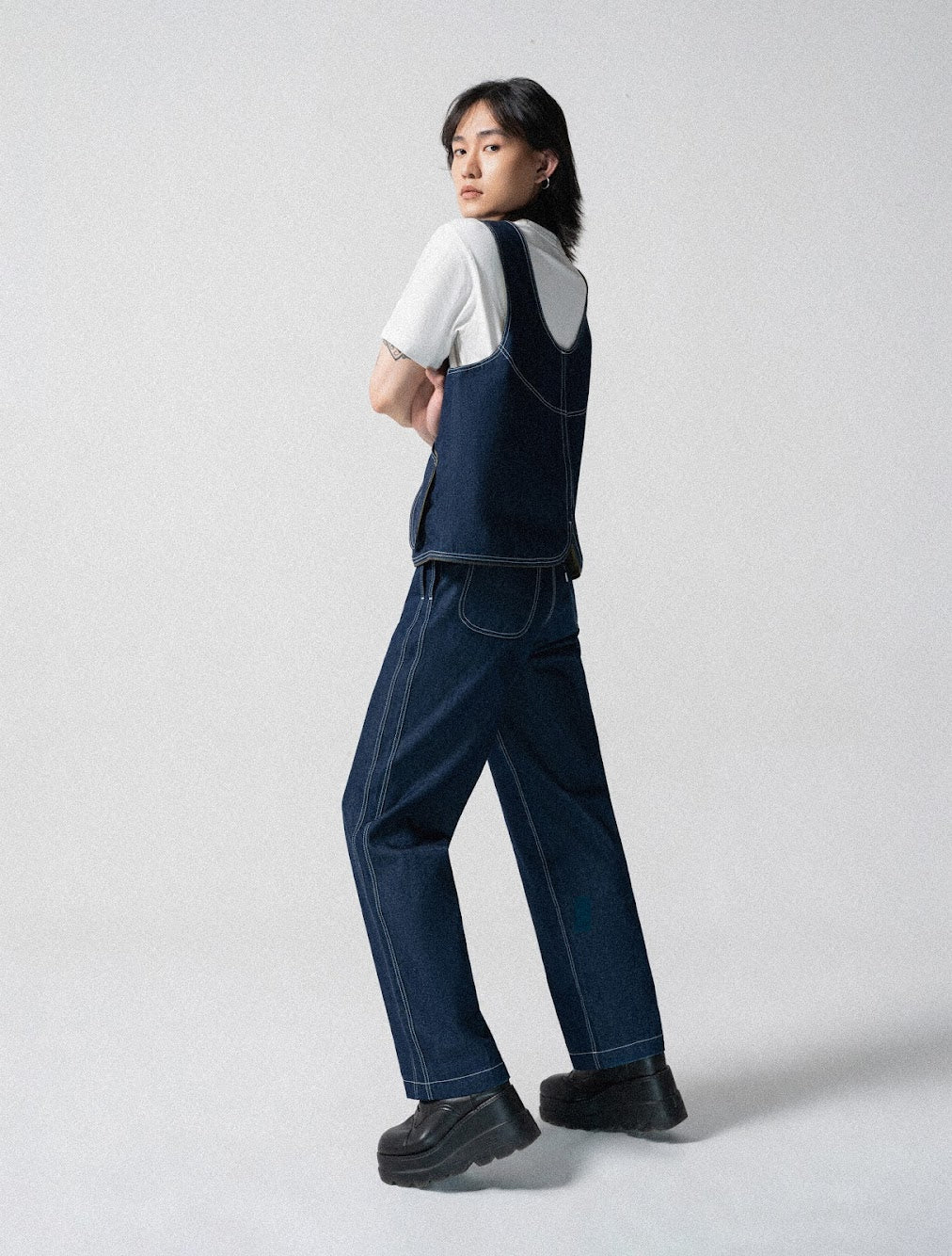 DOUBLE SIDESEAM DENIM PANTS FEMALE - Studio Stars - khe.hanoi