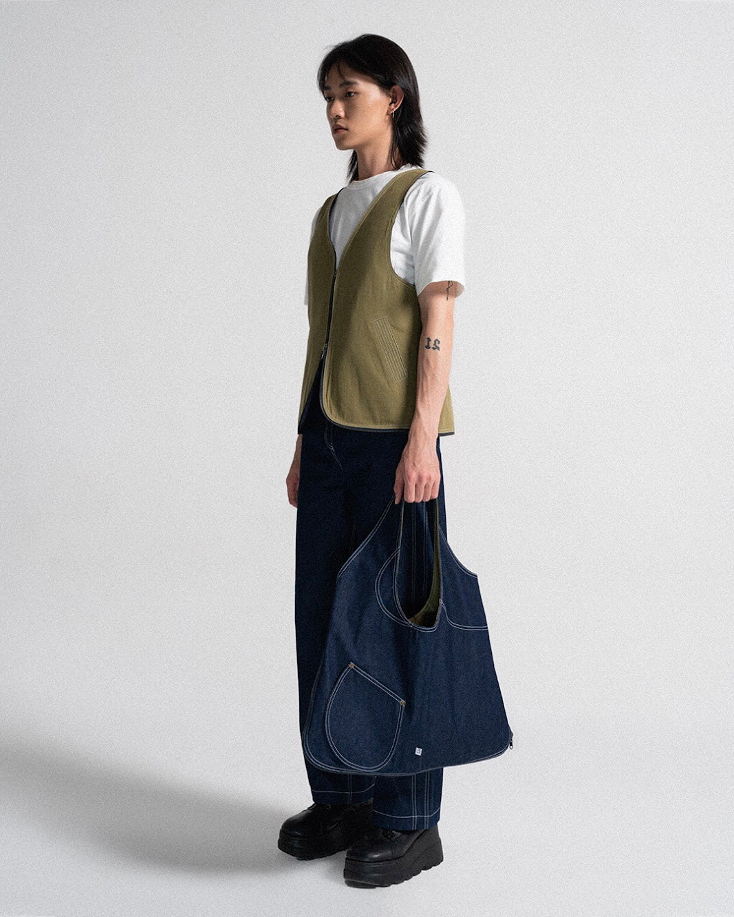 TOTE VEST DENIM & OLIVE (Copy) Khe.hanoi