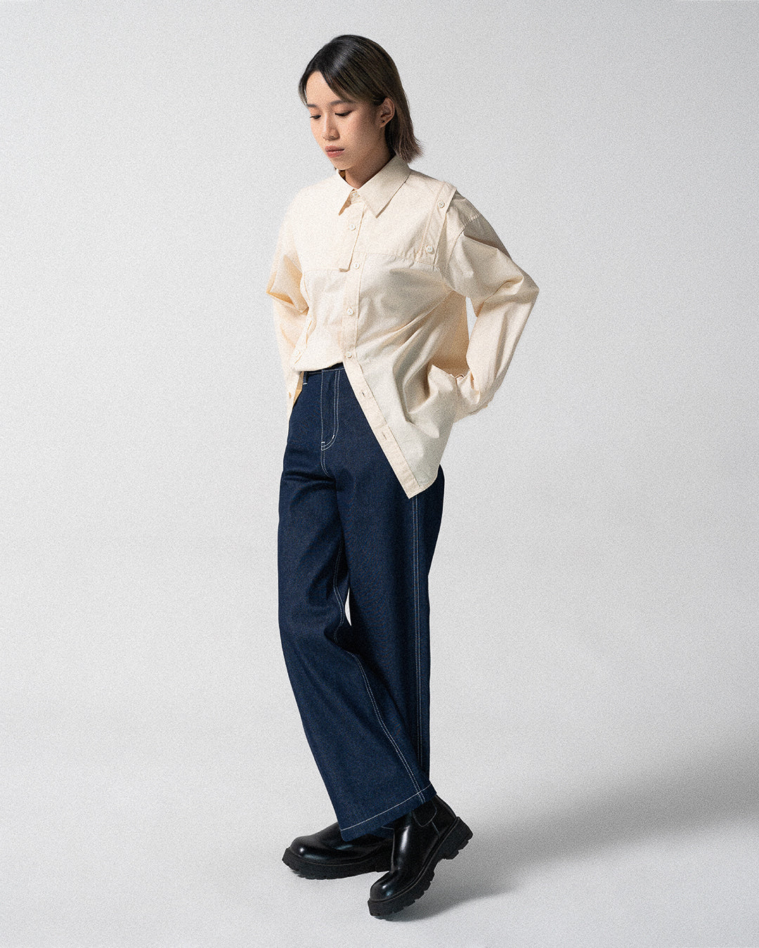 DOUBLE SIDESEAM DENIM PANTS MALE - Studio Stars - khe.hanoi