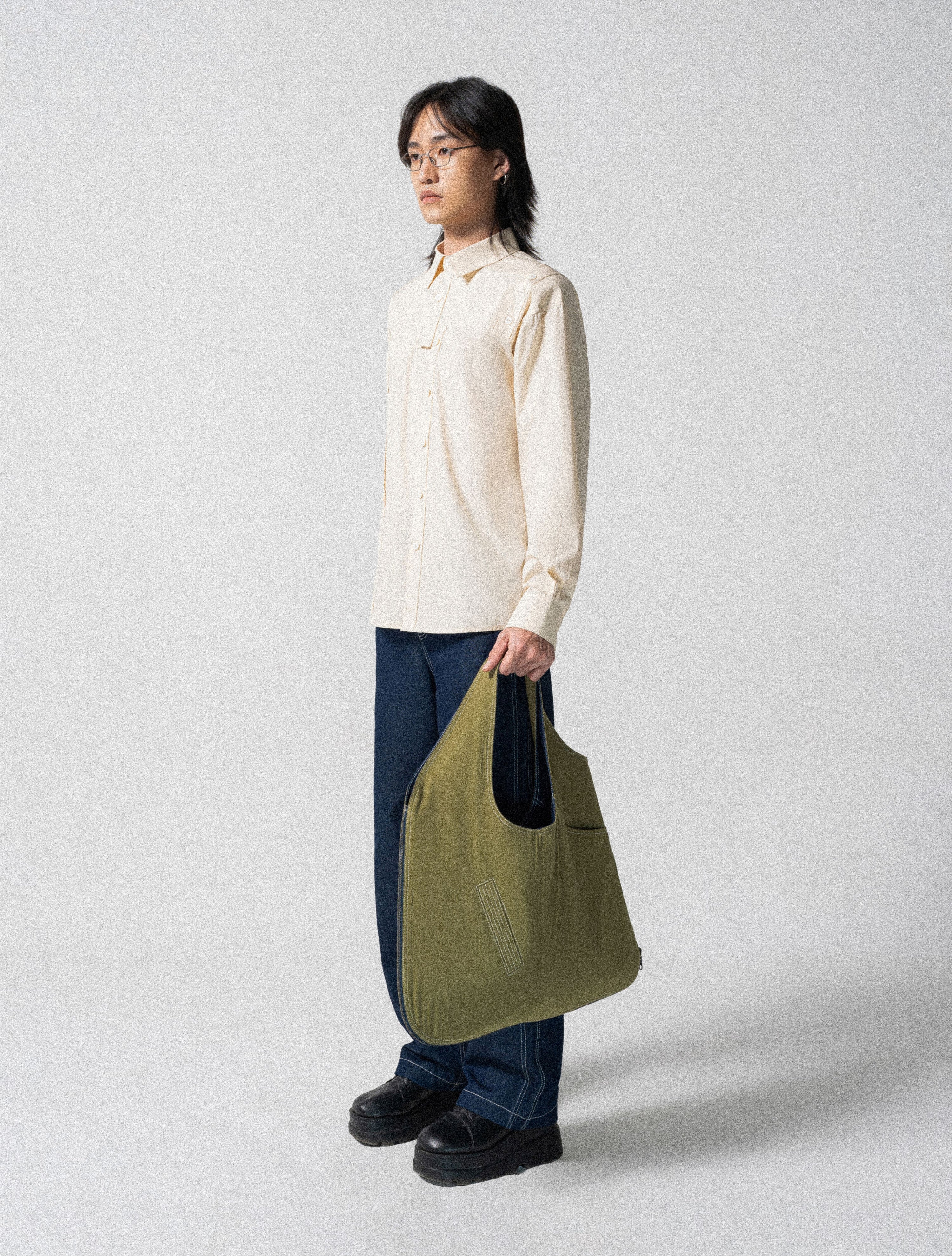 MULTIPLE BUTTON BANDS SHIRT BIRCH WHITE - Studio Stars - khe.hanoi