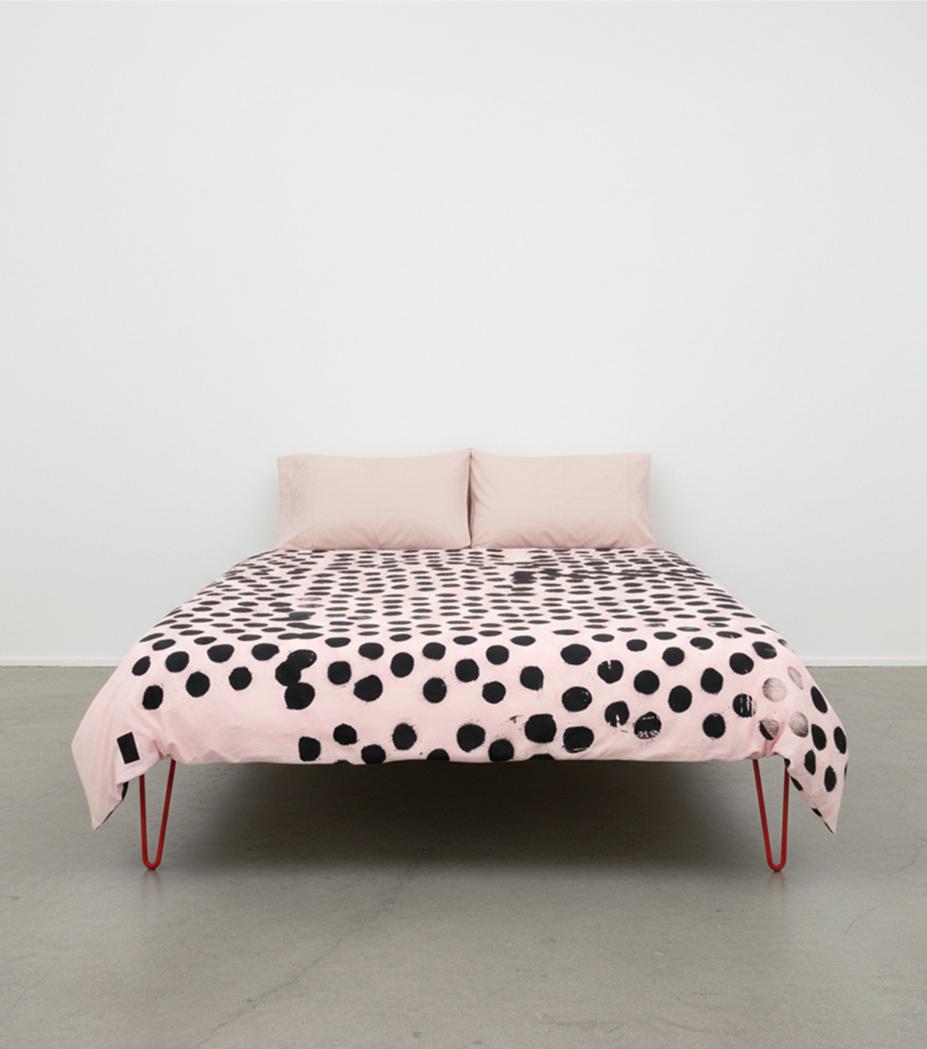 Dusty Rose / Black Polka Duvet Cover Studio Stars