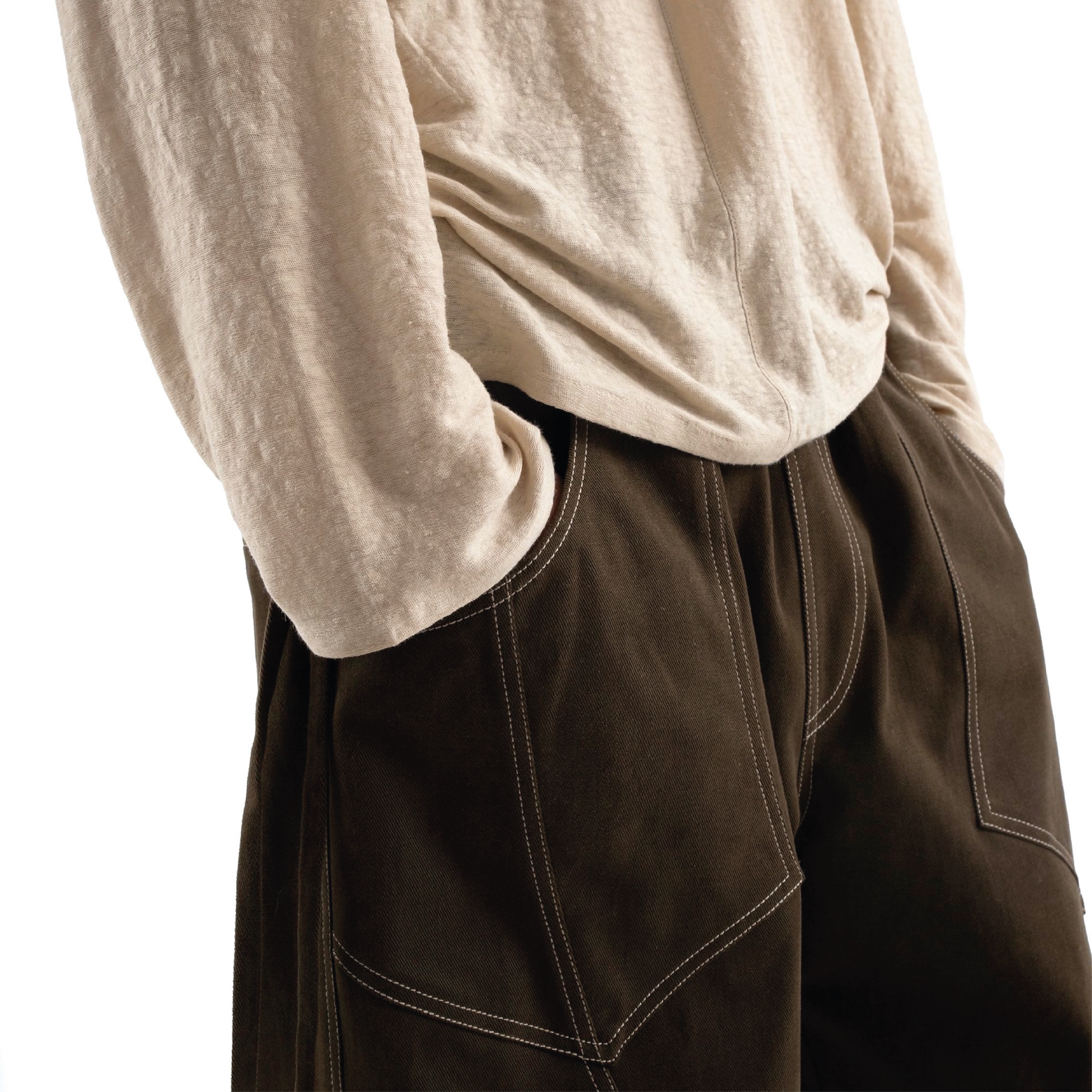 COTTON PANEL TROUSERS Studio Stars