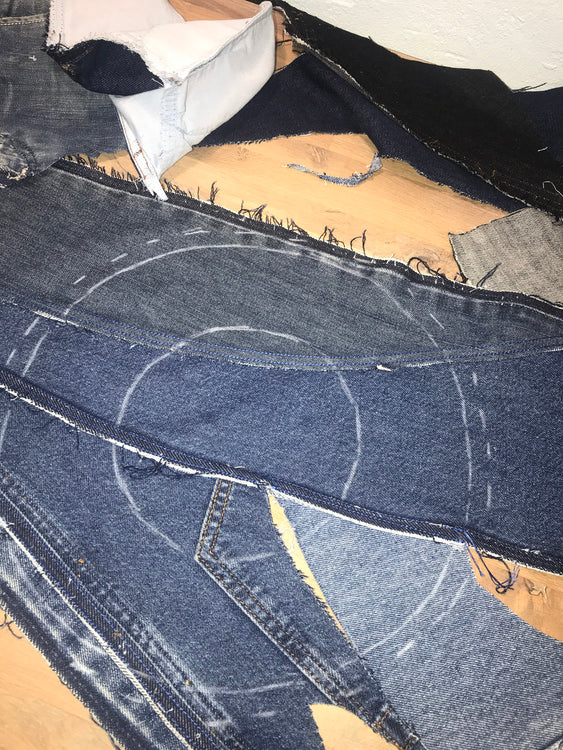 Upcycled Denim Beret - Studio Stars - katrine kjær