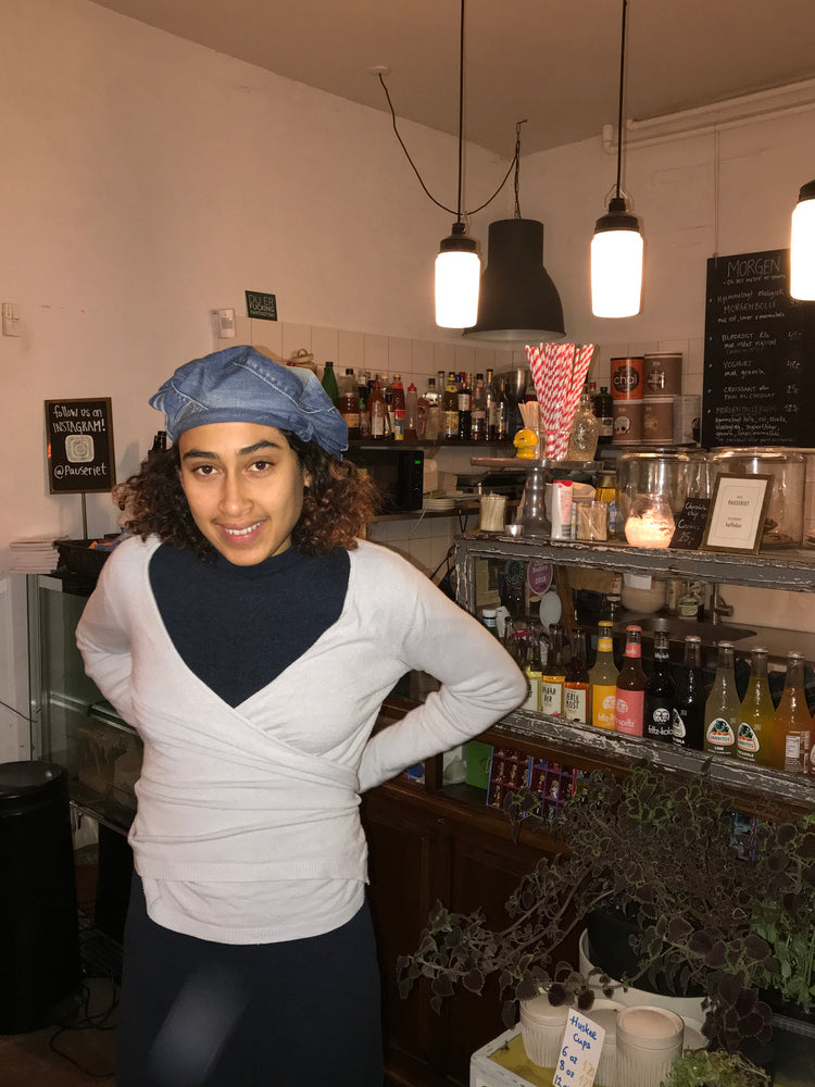 Upcycled Denim Beret - Studio Stars - katrine kjær