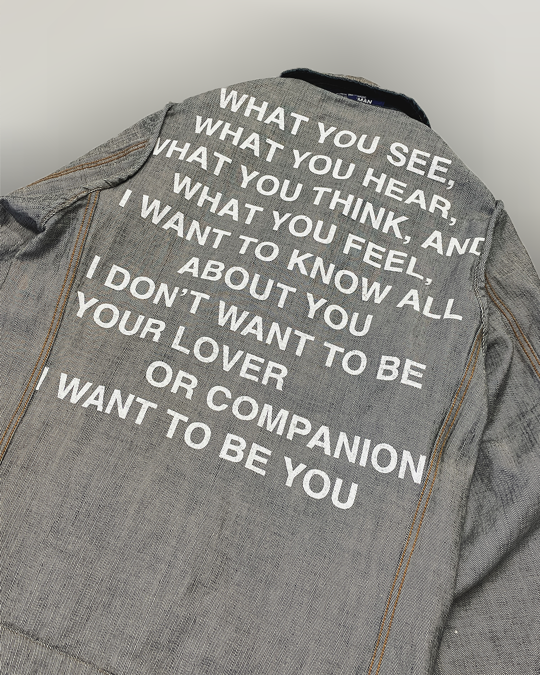 CDG Junya Watanabe Poem Denim Jacket 2002 Before Midnight Vintage